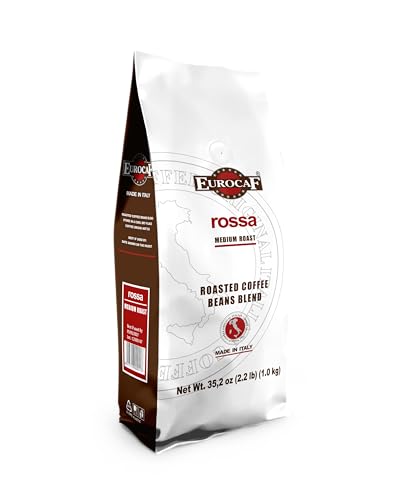Eurocaf Miscela Rossa Café en grano tostado medio 2.2 lb miniatura 1