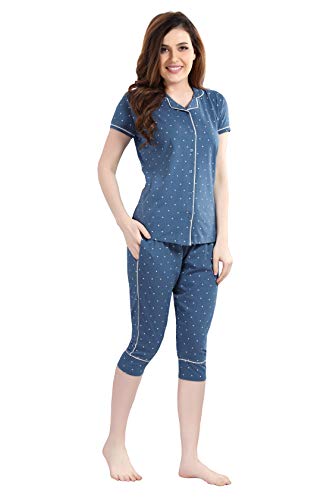 Image of AV2 Women's Cotton All Over Print Top and Capri Set Pack of 1