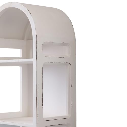 SOFE-3-Shelf-White-Wall-Storage-Cabinet-with-Drawer-31-Tall-Narrow-Bathroom-Cabinet-Wall-Mounted-Wood-Display-Cabinet-Arched-Bookshelf-Modern-Farmhouse-Hanging-Cabinet-Storage-Medicine-Cabinet SOFE 3 Shelf White Wall Storage Cabinet with Drawer 31 Tall Narrow Bathroom Cabinet Wall Mounted Wood Display Cabinet Arched Bookshelf Modern Farmhouse Hanging Cabinet Storage Medicine Cabinet