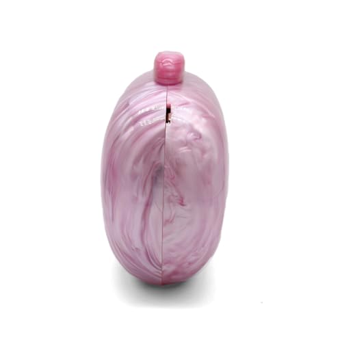 Image of Acrylic Evening Clutch Bag for Women Shell Shape Shoulder Crossbody Bag Glitter Marble Purse Handbag