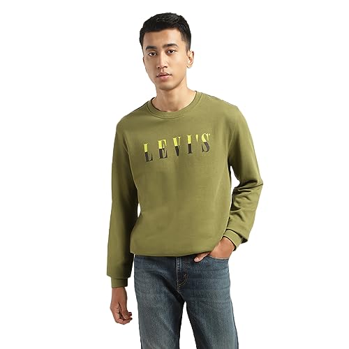 Image of Levi's Men's Cotton Regular Fit Logo Crew Neck Sweatshirt