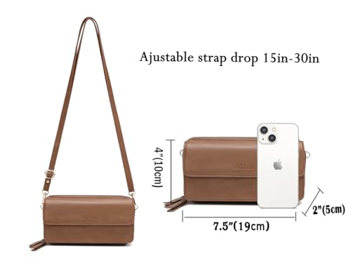 Image of Lanyani RFID Crossbody Wallet Wristlet Purse with Phone Pocket For Women Vegan Leather