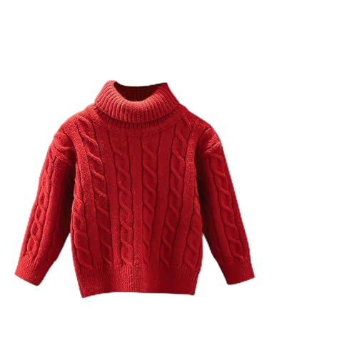 Toddler Cable Knit Turtleneck Sweater Baby Boys Girls Warm Winter Knit Pullover Crewneck Streetwear Sweatshirt - Main Image