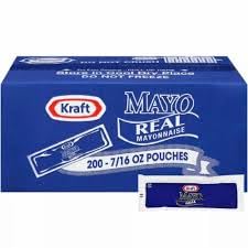 200 pack Real Mayo Condiment Packs - Single Serve Packets of Mayo w/Strong magnetic clip – Perfect for Boxed Lunches, BBQ, Picnics, and Parties 200 pack
