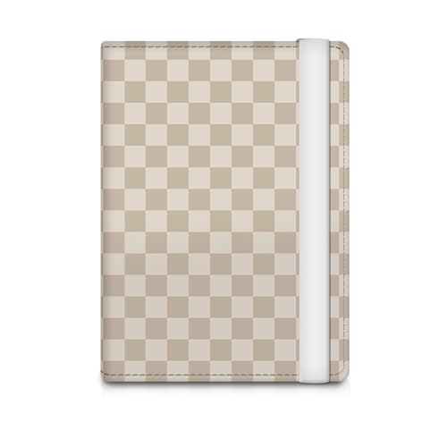 Passport Holder Cover Wallet Case for Travel Essentials, Leather Slim Cute RFID Travel Passport Card Case for Women and Men Brown Plaid