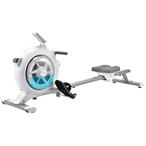 Let’s Play® RSTROKER Imported Water Rower 32 Tension Level Bluetooth-Enabled Rowing Machine for Full Body Workout at Home, White