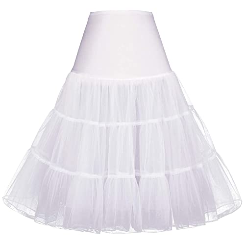 Women's 1950s Petticoat Skirts Vintage Puffy Tutu Crinoline Ballet Underskirt