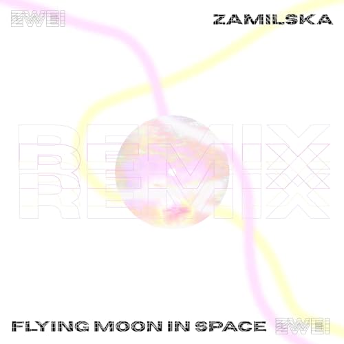 Flying Moon in Space