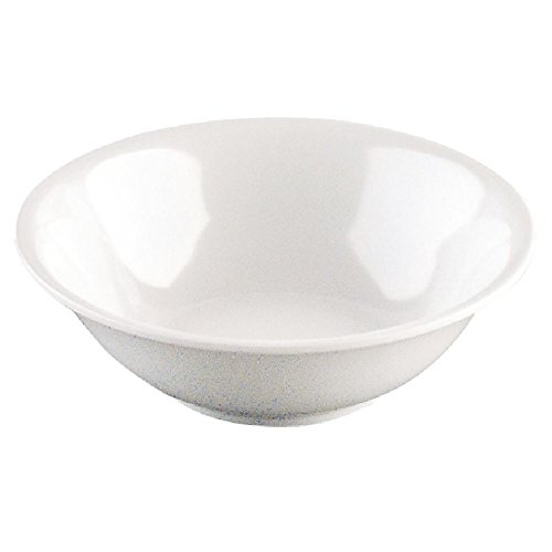 Olympia Kristallon Melamine Reusable Plastic Oatmeal Bowls 150mm 400ml (12 pack) W235, White