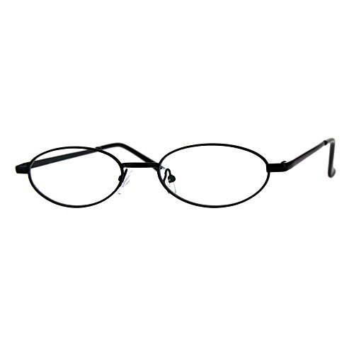 PASTL Clear Lens Glasses Skinny Oval Metal Frame Unisex Eyeglasses UV 400