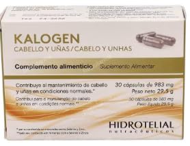 Cápsulas Hidrotelial Kalogen de alta absorción para fortalecer cabello y uñas con 983 mg