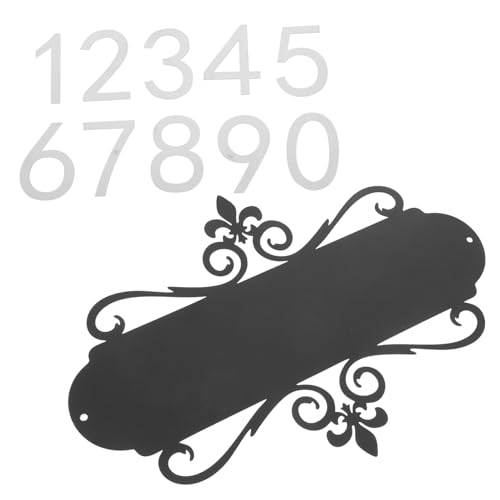 Abaodam Placa de Número para Puerta de Hierro Resistente Decoración Numérica Moderna y Duradera para Casa Jardín Oficina Hoteles y Exteriores Fácil Instalación Acabado Brillante