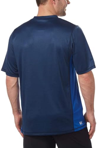 Speedo Men's Fitness UV Protection Rashguard Swim Shirt(New Navy,Medium)3