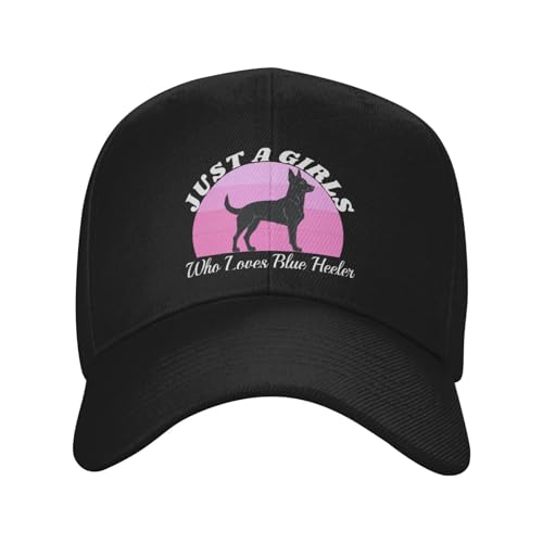 Just A Girls Who Loves Blue Heeler Fashionable Casquette Hat Breathable Adjustable Strap for Comfort Style2