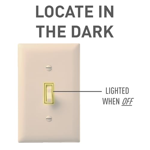 Pass & Seymour 663ISLGCC10 Legrand Pass & Seymour 663Islcc10 Trademaster 15 Amp 3-Way Illuminated Toggle Light Switch thumb #1