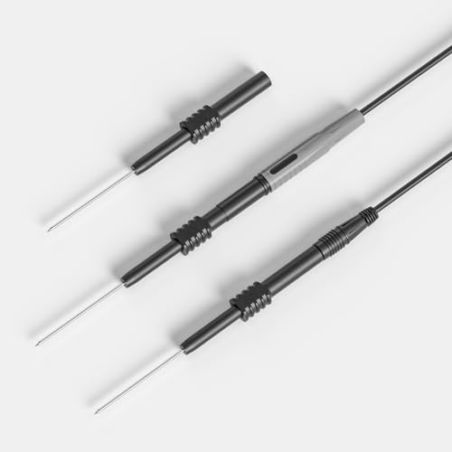 Cleqee 2 Stück Zurück Probe Pins Flexible biegsame Prüfspitzen für das Durchstechen von Drähten Automobil Auto Reparatur Elektrische Prüfung