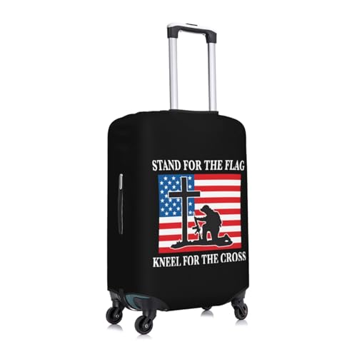 Stand for The Flag Kneel for The Cross Luggage Cover Elastic Washable Luggage Cover Scratch Resistant Travel4
