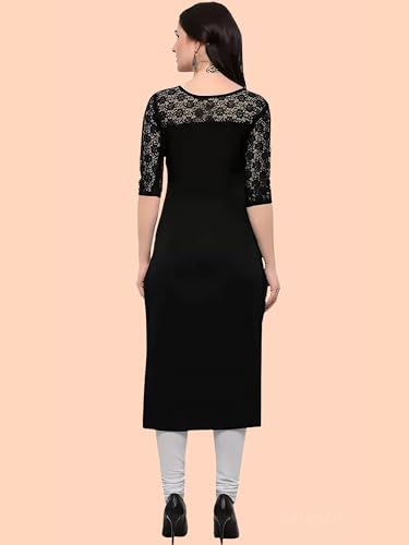 Image of Women's Crepe A-line Straight Kurtis, Plain Casual Wear Kurtis