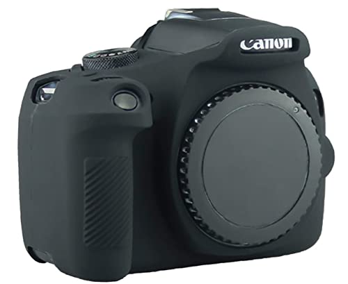 Yisau Camera Case For Canon Eos Rebel T6 T7, Silicion Rubber Camera Case Cover Detachable Protective For Eos 1300D Rebel T6/ Eos 1500D Rebel T7 Kiss X90 Camera (Black) #TOP2