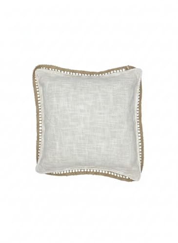 Image of Sofa Cushion Cover Cotton for Living Room Couch Soft Pillow Cover (Natural Jute, 16 inch x 16 inch)