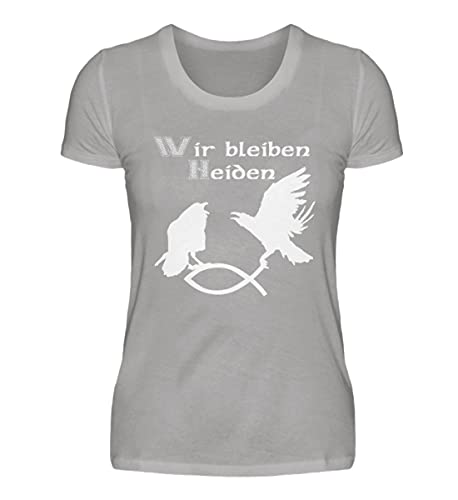 T-Shirt Hugin & Munin Femme Gris S | Fini les Basiques qui se Déforment