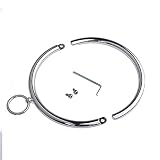 ZWBHSH Metall Halsband Bondage Choker ​Halsband Abnehmbaren O-Ring Fetisch Folter Sklave Sexspielzuege Mit Traktionsring Sm Extrem Fesseln Sex Set Für Paare Frauen Männer,Women12mm Silver