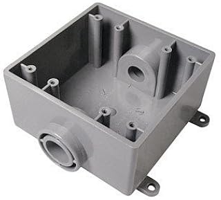 Cantex Outdoor Switch/Outlet Box Fsc Pvc 2 Gang, 3/4 