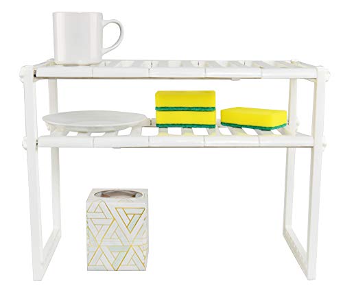 Home-X Under Sink Storage Shelf, Expandable Cabinet Organizer For Kitchen - Expands16” To 26” #TOP7
