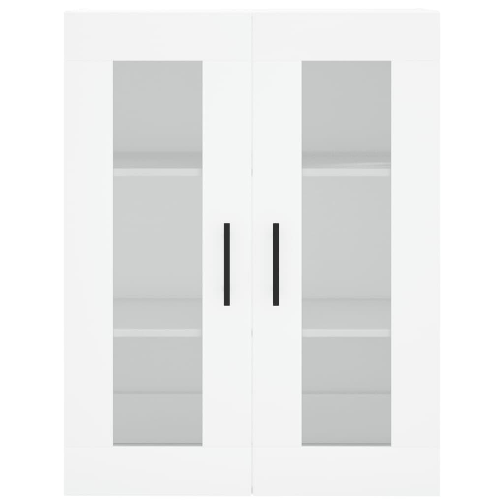 Set 2 Armadietti a Parete Bianchi in Legno Multistrato
