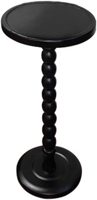 ティーテーブル 木製ラウンド小型サイドテーブル レトロソファサイドテーブル 収納トレイ ソファベッドサイド バルコニー 写真 ティー