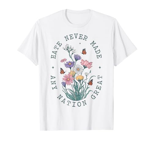 Floral Butterflies Democrat President Liberal T-Shirt