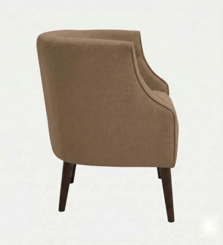 Image of Velum 3 Seater Sofa for Living Room & Office | Premium Fabric Upholstery | Solid Wood Frame | Comfortable Seating | 3 Years Warranty (Light Brown, Chair)