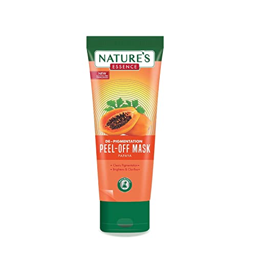 Image of Nature's Essence De-pigmentation Peel-Off Mask For Glowing Skin | Papaya Face Mask For Women, Orange, 50g