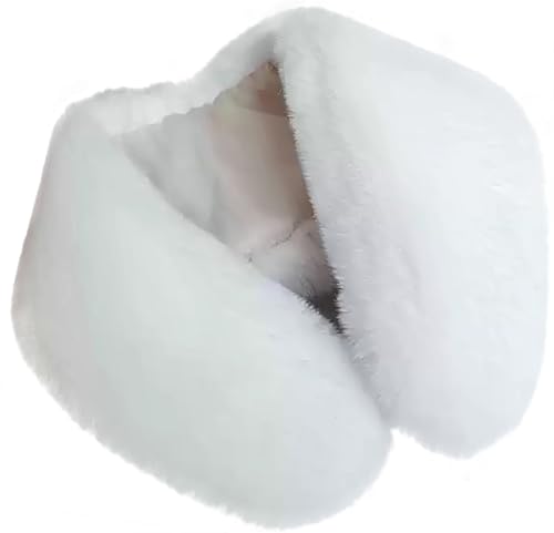 WENLOOY Faux Fur Soft Warmer Collar Rabbit Fur Collar Shawl Wrap Stole Fake Collar Coat Accessory
