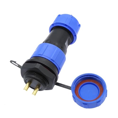 Conector SP2112 a prueba de agua con tuerca trasera de 2 pines
