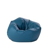 FDP 30' Vinyl Bean Bag Chair, Furniture for Kids and Teens, Perfect for Reading, Playing Video Games or Relaxing - Peacock