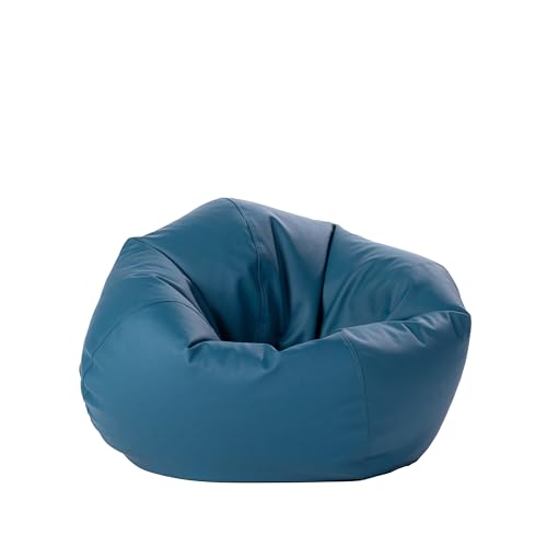 FDP 30 Vinyl Bean Bag Chair Furniture for Kids and Teens Perfect for Reading Playing Video Games or Relaxing - Peacock