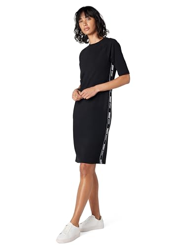 DKNY Sport Women's Sneaker Dress, Black with Black/White Logo Tape, XS