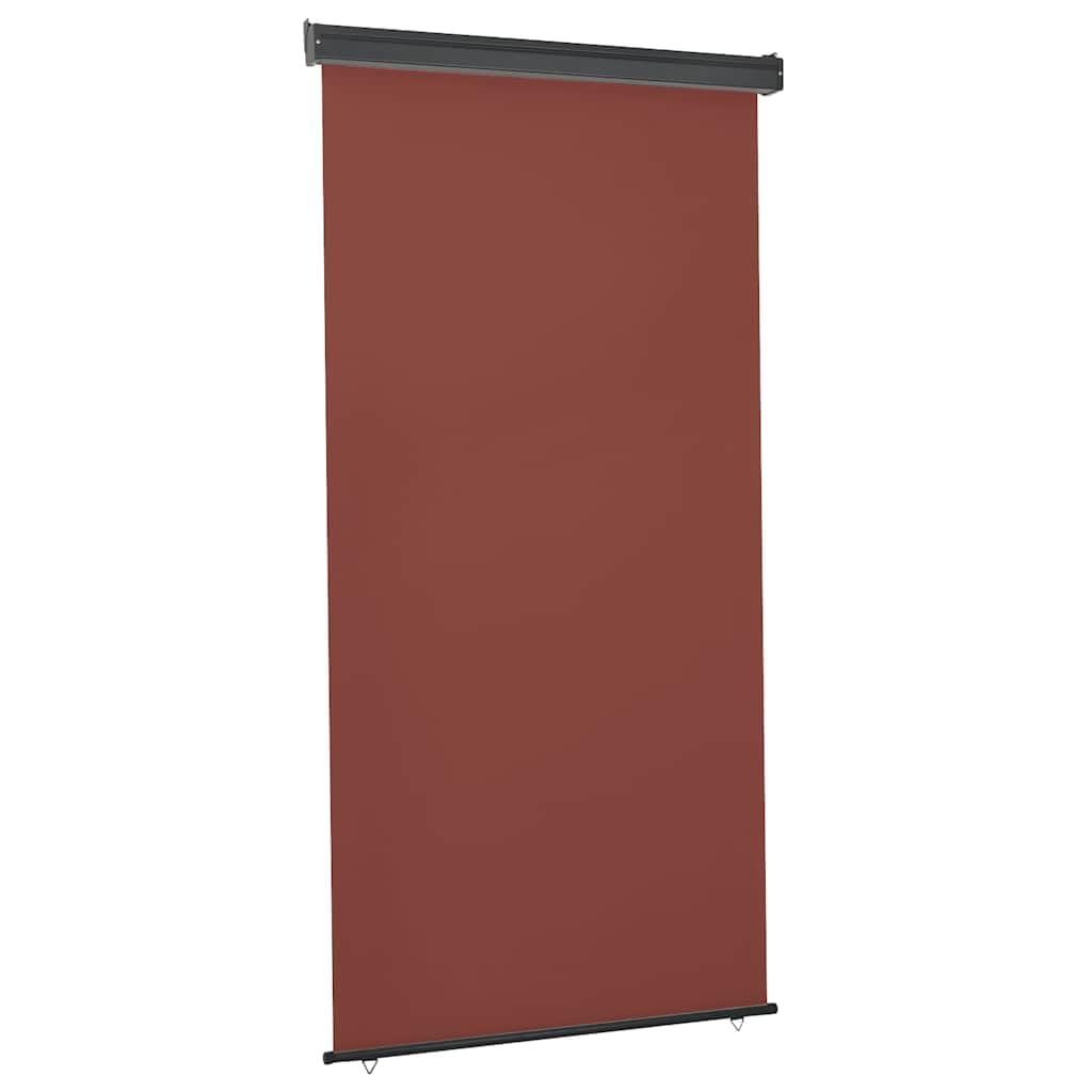 Store latéral pour balcon marron 125x250 cm avec rouleau alu