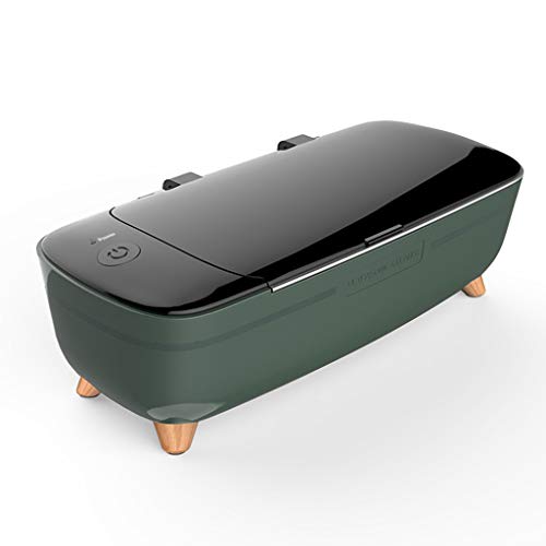 Preisvergleich Produktbild DAND Ultraschallreiniger Tragbar 400ml Ultraschallreinigungsgerät Brille Brillenreinigungsgerät Mini Ultraschall Reiniger für Schmuck Ohrringe Coins Ringe Halsketten Zahnprothese,Green