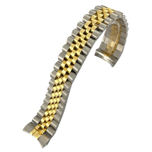 Bracelet montre 20 mm acier massif argenté doré pour boîtier Rolex Datejust 116233 116234 36 mm