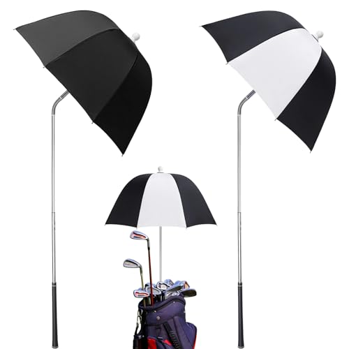 Aliceset 2 Pcs Golf Club Umbrella Golf Bag Umbrella Adjustable Height Manual Open and Close Golf Umbrella for Club Protection