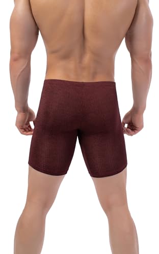 iKingsky Men's Breathable Long Leg Boxer Briefs Sexy Bulge Trunks No Ride Up Shorts Underwear Seamless Pouch Under Panties3