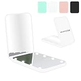 Milishow Compact Mirror, 1x/3x Magnifying LED Pocket Mirror, Small Lighted Travel Makeup Mirror for