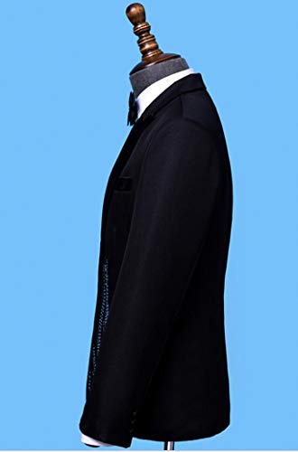Men's Slim Fit Black One Button Prom Suit 2 PC Shawl Lapel Performance Suits Men Suits4