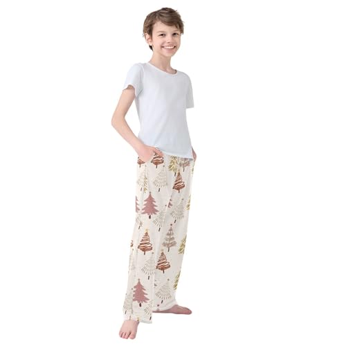Boys' Pants Christmas Star Tree Long Bottoms Jogger Pants Elastic Waist Trousers with Pockets S-XL4