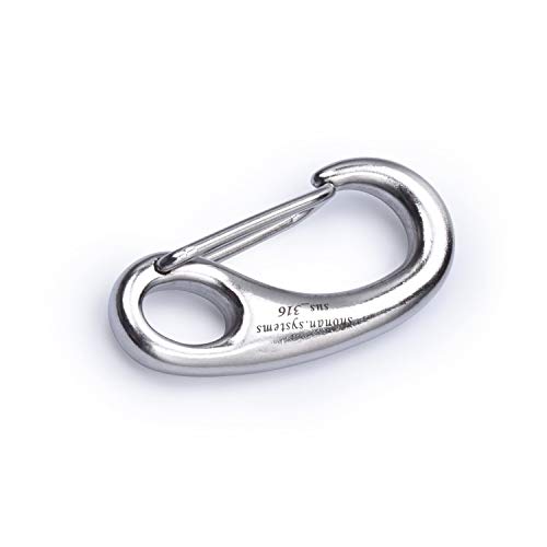 Shonan 2.75 Inch Marine Carabiner Clips, 4 Pack Stainless Steel 316 Clips Boat Fender Hooks, Snap Hooks For Bucket, Camping, And Hiking 660 Lbs #TOP2