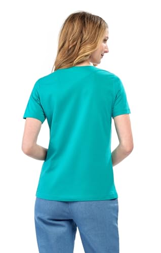 Women's Short Sleeve Cotton Knit T-Shirt in Pintuck Style3