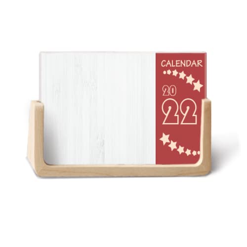 Calendrier de bureau 2022 veines de bois blanc planning annuel 12 mois pour maison et bureau