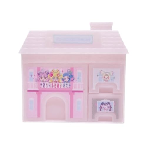 キミとアイドルプリキュア♪ ハウス型ミニチェスト 小物入れ 全2種 約14㎝ (ピンク)